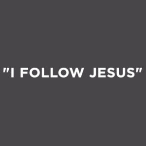 I Follow Jesus - Garment-Dyed Long Sleeve T-Shirt Design