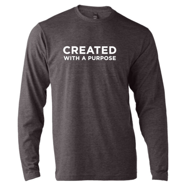 Created with a Purpose - Poly-Rich Long Sleeve T-Shirt Thumbnail